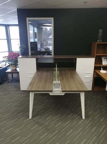 Photo of CITE double workstation by Groupe Lacasse, 100x75 1995.00$ Qty: 1, vue 2, available at Oburo in Montreal