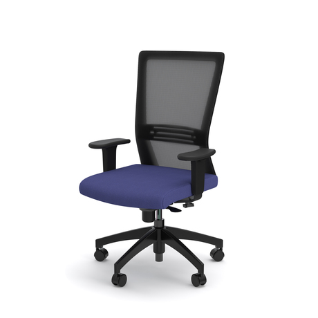 Photo of Ergonomic chair with a high backrest and lumbar support by ADI, vue 1, available at Oburo in Montreal