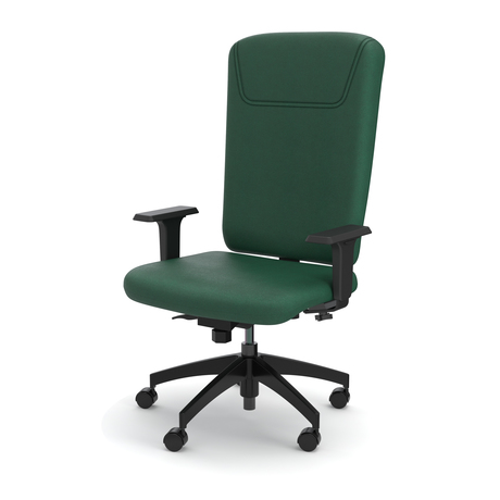 Photo of Ergonomic chair with a director backrest and a star base by ADI, vue 1, available at Oburo in Montreal