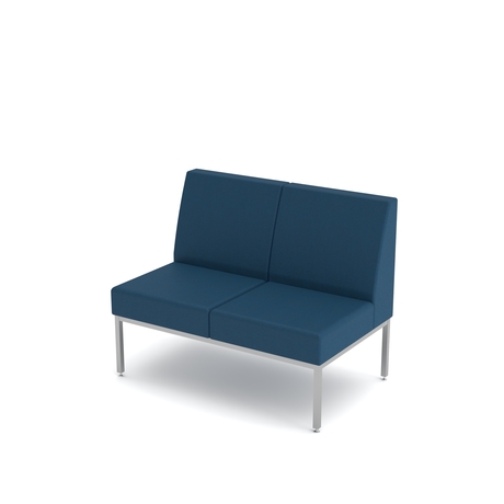 Photo of 2-seat armchair with light profile and without armrests by ADI, vue 1, available at Oburo in Montreal