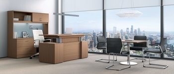 Photo of Zira Pedestals & Pedestal Desks by Global, vue 2, available at Oburo in Montreal