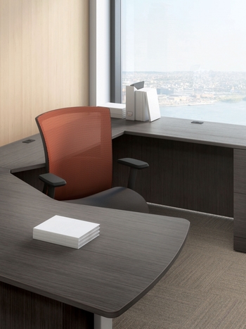 Photo of Zira Extended Corner Desks by Global, vue 5, available at Oburo in Montreal