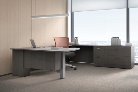 Photo of Zira Extended Corner Desks by Global, vue 4, available at Oburo in Montreal