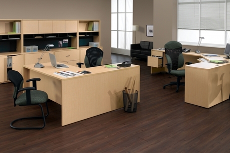 Photo of Genoa Desks by Global, vue 4, available at Oburo in Montreal