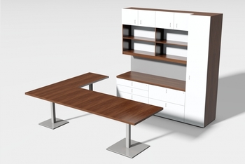 Photo of Custom Desking by Global, vue 2, available at Oburo in Montreal