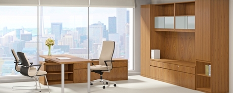 Photo of Custom Desking by Global, vue 1, available at Oburo in Montreal