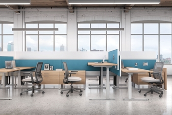 Photo of FreeFit Table Dividers by Global, vue 3, available at Oburo in Montreal