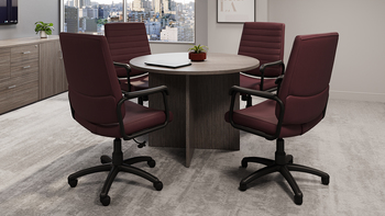Photo de Caman | Fauteuil d'invités à dossier moyen, vue 2, disponible chez Oburo à Montréal