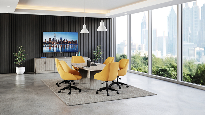Photo de Arlo | Siège de salon fonctionnel pivotant, vue 1, disponible chez Oburo à Montréal