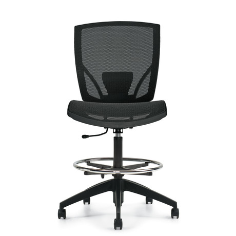 Photo of Ibex | Mesh Seat & Back Armless Drafting Chair, vue 1, available at Oburo in Montreal