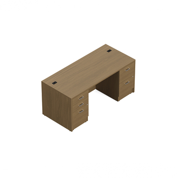 Photo of Newland | Double Pedestal Desk - 66"W x 30"D, vue 1, available at Oburo in Montreal