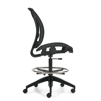 Photo of ibex-mesh-seat-back-armless-drafting-chair gallery image 1. Gallery 3. Details at Oburo, your expert in office, medical clinic and classroom furniture in Montreal.