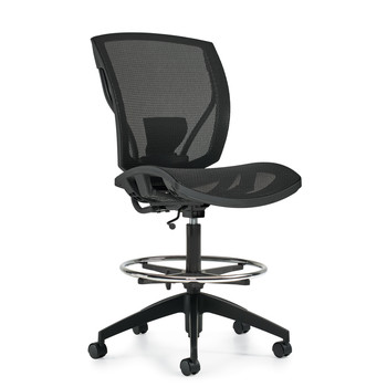 Photo of ibex-mesh-seat-back-armless-drafting-chair gallery image 2. Gallery 2. Details at Oburo, your expert in office, medical clinic and classroom furniture in Montreal.