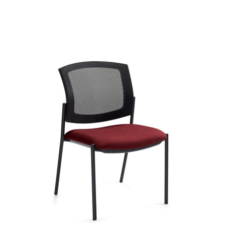 Photo of ibex-upholstered-seat-mesh-back-armless-guest-chair gallery image 5. Gallery 2. Details at Oburo, your expert in office, medical clinic and classroom furniture in Montreal.