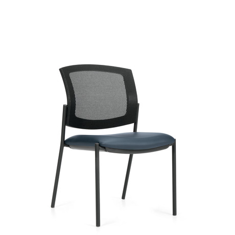 Photo of ibex-upholstered-seat-mesh-back-armless-guest-chair gallery image 2. Gallery 5. Details at Oburo, your expert in office, medical clinic and classroom furniture in Montreal.