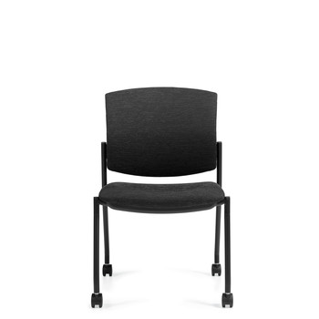 Photo of ibex-upholstered-seat-back-armless-guest-chair-on-casters gallery image 6. Gallery 1. Details at Oburo, your expert in office, medical clinic and classroom furniture in Montreal.