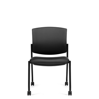 Photo of ibex-upholstered-seat-back-armless-guest-chair-on-casters gallery image 3. Gallery 4. Details at Oburo, your expert in office, medical clinic and classroom furniture in Montreal.