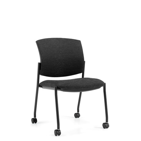 Photo of ibex-upholstered-seat-back-armless-guest-chair-on-casters gallery image 5. Gallery 2. Details at Oburo, your expert in office, medical clinic and classroom furniture in Montreal.