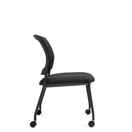 Photo of ibex-upholstered-seat-back-armless-guest-chair-on-casters gallery image 4. Gallery 3. Details at Oburo, your expert in office, medical clinic and classroom furniture in Montreal.