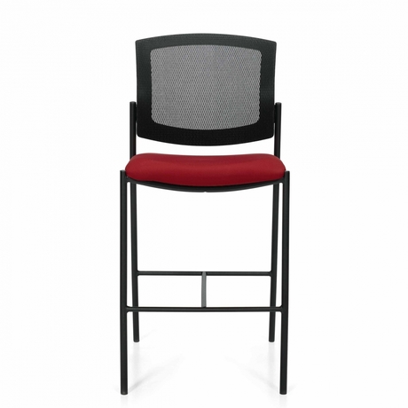 Photo of ibex-armless-mesh-back-upholstered-seat-guest-bar-stool gallery image 4. Gallery 1. Details at Oburo, your expert in office, medical clinic and classroom furniture in Montreal.