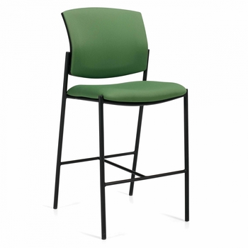 Photo of ibex-armless-upholstered-seat-back-guest-bar-stool gallery image 3. Gallery 2. Details at Oburo, your expert in office, medical clinic and classroom furniture in Montreal.