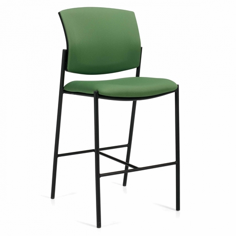 Photo of ibex-armless-upholstered-seat-back-guest-bar-stool gallery image 3. Gallery 2. Details at Oburo, your expert in office, medical clinic and classroom furniture in Montreal.