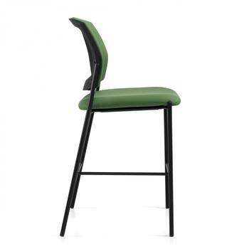 Photo of ibex-armless-upholstered-seat-back-guest-bar-stool gallery image 1. Gallery 4. Details at Oburo, your expert in office, medical clinic and classroom furniture in Montreal.