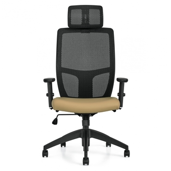 Photo of format-high-back-synchro-tilter-with-adjustable-headrest gallery image 3. Gallery 4. Details at Oburo, your expert in office, medical clinic and classroom furniture in Montreal.
