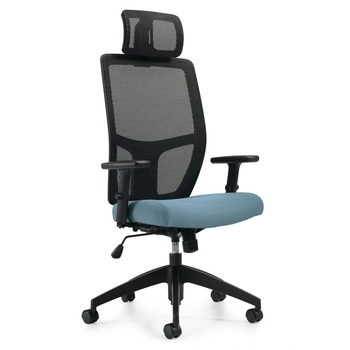 Photo of format-high-back-synchro-tilter-with-adjustable-headrest gallery image 5. Gallery 2. Details at Oburo, your expert in office, medical clinic and classroom furniture in Montreal.