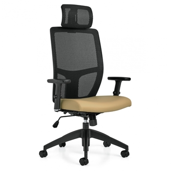 Photo of format-high-back-synchro-tilter-with-adjustable-headrest gallery image 2. Gallery 5. Details at Oburo, your expert in office, medical clinic and classroom furniture in Montreal.