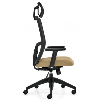 Photo of format-high-back-synchro-tilter-with-adjustable-headrest gallery image 1. Gallery 6. Details at Oburo, your expert in office, medical clinic and classroom furniture in Montreal.