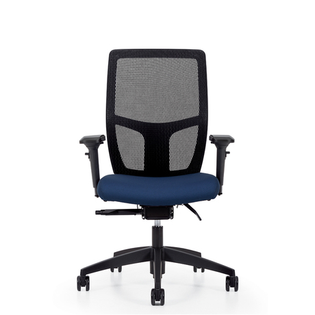 Photo of format-high-back-weight-sensing-synchro-tilter-upholstered-seat-and-mesh-back gallery image 4. Gallery 1. Details at Oburo, your expert in office, medical clinic and classroom furniture in Montreal.