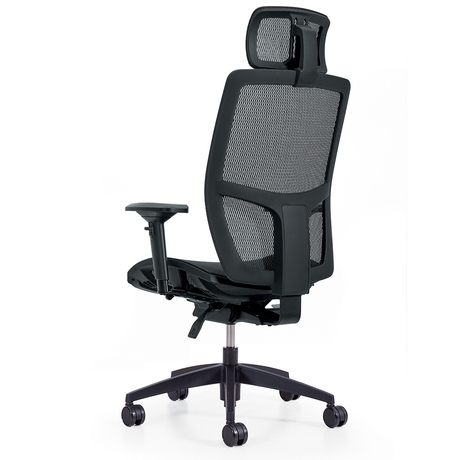 Photo of format-high-back-weight-sensing-synchro-tilter-with-headrest-mesh-seat-and-back gallery image 1. Gallery 4. Details at Oburo, your expert in office, medical clinic and classroom furniture in Montreal.