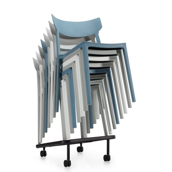 Photo de kylie-chaises-empilables-legeres-et-polyvalentes-gris image de galerie 3. Gallery 10. Tous les détails chez Oburo, expert en mobilier de bureau pour la clinique ou la salle de classe à Montréal.