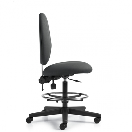 Photo of beta-armless-posture-task-drafting-stool gallery image 1. Gallery 3. Details at Oburo, your expert in office, medical clinic and classroom furniture in Montreal.