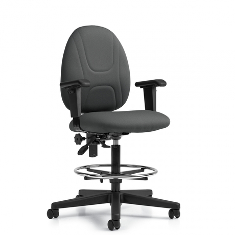Photo de beta-tabouret-fonctionnel-de-dessinateur-a-dossier-posture-avec-accoudoirs image de galerie 2. Gallery 2. Tous les détails chez Oburo, expert en mobilier de bureau pour la clinique ou la salle de classe à Montréal.