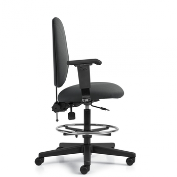 Photo de beta-tabouret-fonctionnel-de-dessinateur-a-dossier-posture-avec-accoudoirs image de galerie 1. Gallery 3. Tous les détails chez Oburo, expert en mobilier de bureau pour la clinique ou la salle de classe à Montréal.