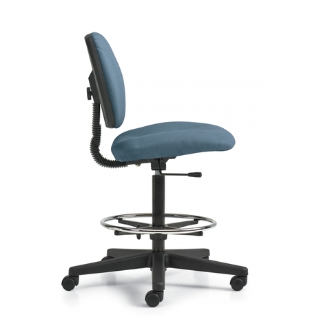 Photo of danio-armless-height-adjustable-task-stool gallery image 1. Gallery 3. Details at Oburo, your expert in office, medical clinic and classroom furniture in Montreal.