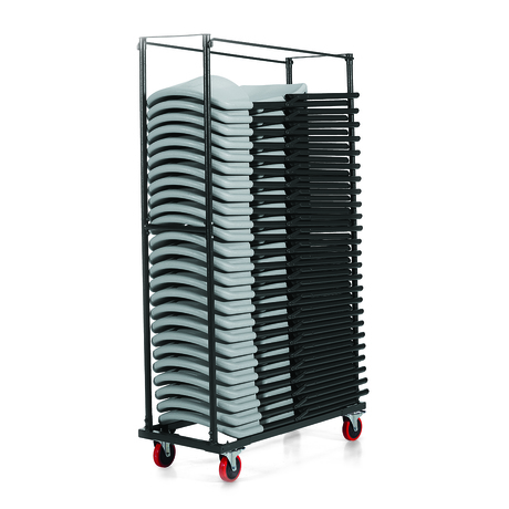 Photo of lite-lift-folding-chair-dolly gallery image 1. Gallery 2. Details at Oburo, your expert in office, medical clinic and classroom furniture in Montreal.