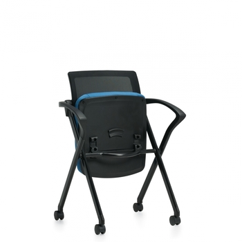 Photo of gennex-nesting-guest-armchair-on-casters-with-arms gallery image 3. Gallery 3. Details at Oburo, your expert in office, medical clinic and classroom furniture in Montreal.