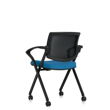 Photo of gennex-nesting-guest-armchair-on-casters-with-arms gallery image 1. Gallery 5. Details at Oburo, your expert in office, medical clinic and classroom furniture in Montreal.