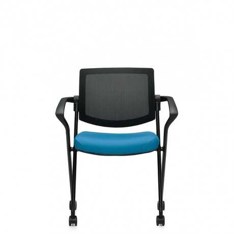 Photo of gennex-nesting-guest-armchair-on-casters-with-arms gallery image 5. Gallery 1. Details at Oburo, your expert in office, medical clinic and classroom furniture in Montreal.