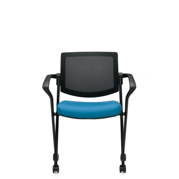 Photo of gennex-nesting-guest-armchair-on-casters-with-arms gallery image 5. Gallery 1. Details at Oburo, your expert in office, medical clinic and classroom furniture in Montreal.