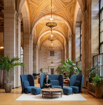 Photo of opal-lounge-chair-and-ottoman gallery image 7. Opal - Lounge chair and Ottoman Image 2. Details at Oburo, your expert in office, medical clinic and classroom furniture in Montreal.