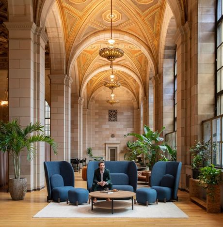 Photo of opal-lounge-chair-and-ottoman gallery image 7. Opal - Lounge chair and Ottoman Image 2. Details at Oburo, your expert in office, medical clinic and classroom furniture in Montreal.